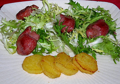 Salade de Gsiers de Canard et Pommes dores -- 01/04/14